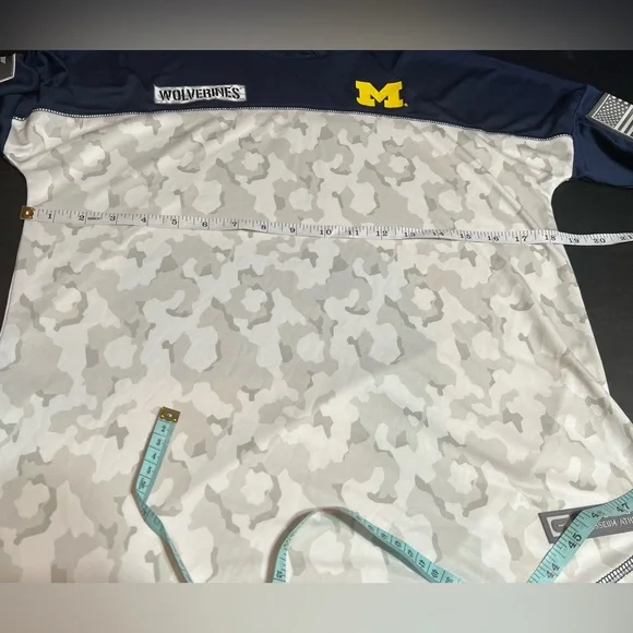 Michigan Wolverines Military Appreciation Arctic Camo Hoodie Long Sleeve Shirt - Picture 9 of 10